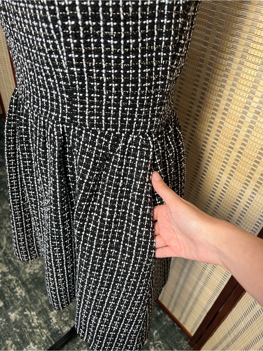 ✨ CIDER Tweed U-Neckline Solid Mini Dress ✨ - Picture 8 of 13